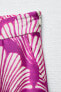 Фото #5 товара Атласные брюки прямого кроя с принтом ZARA