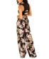 ფოტო #2 პროდუქტის Juniors' Highland Tropics Mid-Rise Wide-Leg Pants