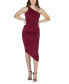 Фото #4 товара Women's One Shoulder Ruched Bodycon Dress