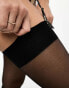 Ann Summers plain top seamed stocking in black