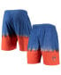 Фото #1 товара Men's Blue and Orange New York Knicks Hardwood Classic Authentic Shorts