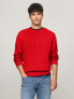 Flag Logo Cable Knit Sweater