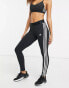 Фото #1 товара adidas Training Essential 3 Stripe leggings in black