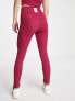 Фото #3 товара adidas Originals 'Preppy Varsity' leggings in burgundy