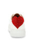 Women's Presely Rhinestone Heart Platform Lace-Up Sneakers