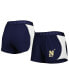 Women's Navy, White Navy Midshipmen Game Day Tech Mesh Performance Shorts