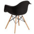 Фото #2 товара Alonza Series Black Plastic Chair With Wood Base