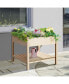 Фото #3 товара Raised Garden Bed with Storage Shelf, Elevated Wooden Planter Stand