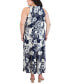 Фото #2 товара Plus Size Jersey Halter-Neck Maxi Dress