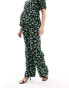 Mamalicious Maternity relaxed under the bump trouser co-ord in palm flower print