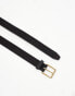 French Connection perforated leather belt in black