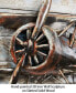 Фото #6 товара Model airplane Metallic Handed Painted Rugged Wooden Wall Art, 24" x 60" x 2.6"