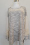 Style & Co Women's Lace Yok Sleeve Scoop Neck Sweater Long Sleeve Marled Gray M