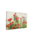 Фото #2 товара Danhui Nai Red Geraniums on White v2 Canvas Art - 27" x 33.5"