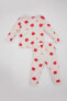 Kız Bebek Meyve Desenli Uzun Kollu Penye Pijama Takımı C0659A524SP