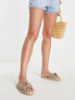 Фото #3 товара ASOS DESIGN Wide Fit Jade knotted espadrille mules in beige