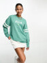 Fila collegiate logo crew neck sweat in green