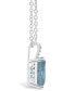 Фото #3 товара Macy's women's Sky Blue Topaz (4-1/4 ct.t.w.) and Diamond Accent Pendant Necklace in Sterling Silver
