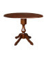 Фото #1 товара 42" Round Dual Drop Leaf Pedestal Table