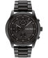 ფოტო #1 პროდუქტის Men's Black Stainless Steel Bracelet Watch 44mm