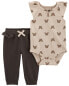 Baby 2-Piece Butterfly Bodysuit Pant Set 3M