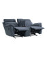 Фото #4 товара White Label Nadia 76" Double Glider Reclining Loveseat with Center Console