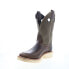 Фото #11 товара Double H Claton Domestic Wide Square Moc Toe Roper 11" Mens Brown Work Boots