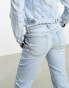 COLLUSION x008 rigid puddle flare jeans co-ord in light blue