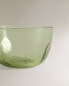 Hammered glass bowl