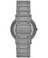 Men's Signatur Three Hand Gray Stainless Steel Watch 40mm