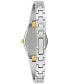Women's Modern Gemini Diamond Accent Stainless Steel Bangle Bracelet Watch 23mm