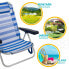 Фото #3 товара Пляжный стул Aktive Складной Подушка Белый Синий 48 x 84 x 46 cm (2 штук)