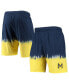 Фото #1 товара Шорты мужские Mitchell & Ness Michigan Wolverines нави, золото, тай-дай