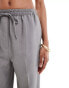 ASOS DESIGN Tall tailored pull on trousers in grey