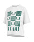 Women's White Miami Hurricanes Motley Crew Andy Waist Length Oversized T-Shirt