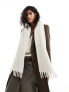 Tommy Jeans cosy knit scarf in ivory