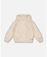 Girl Embroidered Faux Fur Cardigan Off White - Toddler|Child