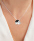 ფოტო #2 პროდუქტის Black Spinel (1/4 ct. t.w.) & Lab-Grown White Sapphire (1/8 ct. t.w.) Elephant Pendant Necklace in Sterling Silver, 16" + 2" extender (Also in Lab-Grown Ruby & Lab-Grown Blue Spinel)