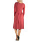 ფოტო #2 პროდუქტის Women's Midi Length Fit and Flare Dress