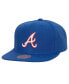 Фото #2 товара Men's Royal Atlanta Braves Cooperstown Collection Evergreen Snapback Hat