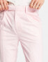 ASOS DESIGN – Elegante Karottenhose in Rosa mit Nadelstreifen