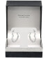Crystal Heart Hoop Earrings in Silver-Plate