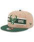 Фото #1 товара Men's Tan/Hunter Green Milwaukee Bucks 2024 NBA Draft 9FIFTY Snapback Hat