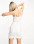 Tommy Jeans essential strappy bodycon mini dress in white