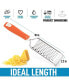 Professional Stainless Steel Flat Handheld Cheese Grater (Orange)