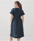 ფოტო #3 პროდუქტის Women's Organic Cotton Coastal Double Gauze Short Sleeve Dress