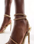 Фото #2 товара Public Desire Clueless high strappy sandals in diamante gold