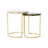 Set of 2 tables DKD Home Decor White Black Golden 40 x 40 x 46,5 cm