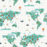 Пододеяльник Kids&Cotton Mapamundi 140 x 200 cm Карта Мира