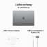 Фото #5 товара Apple MacBook Air 15" (2024)"Space Grau M3 Chip mit 8-Core CPU, 10-Core GPU und 16-Core Neutral Engine 256GB Deutsch 35W Dual USB-C Port Power Adapter 16 GB